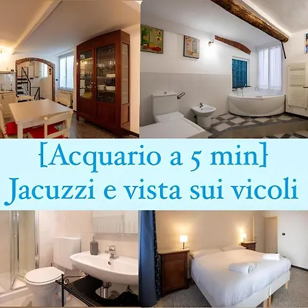 Appartamento Acquario A 5 Min - Jacuzzi E Vista Sui Vicoli Genova Esterno foto